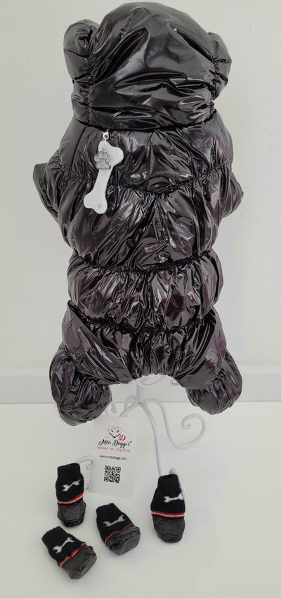 Overál Black-Red Black White Bone