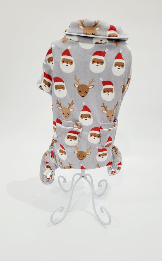 Karácsonyi pizsama/overál "Gray Rudolph-US"